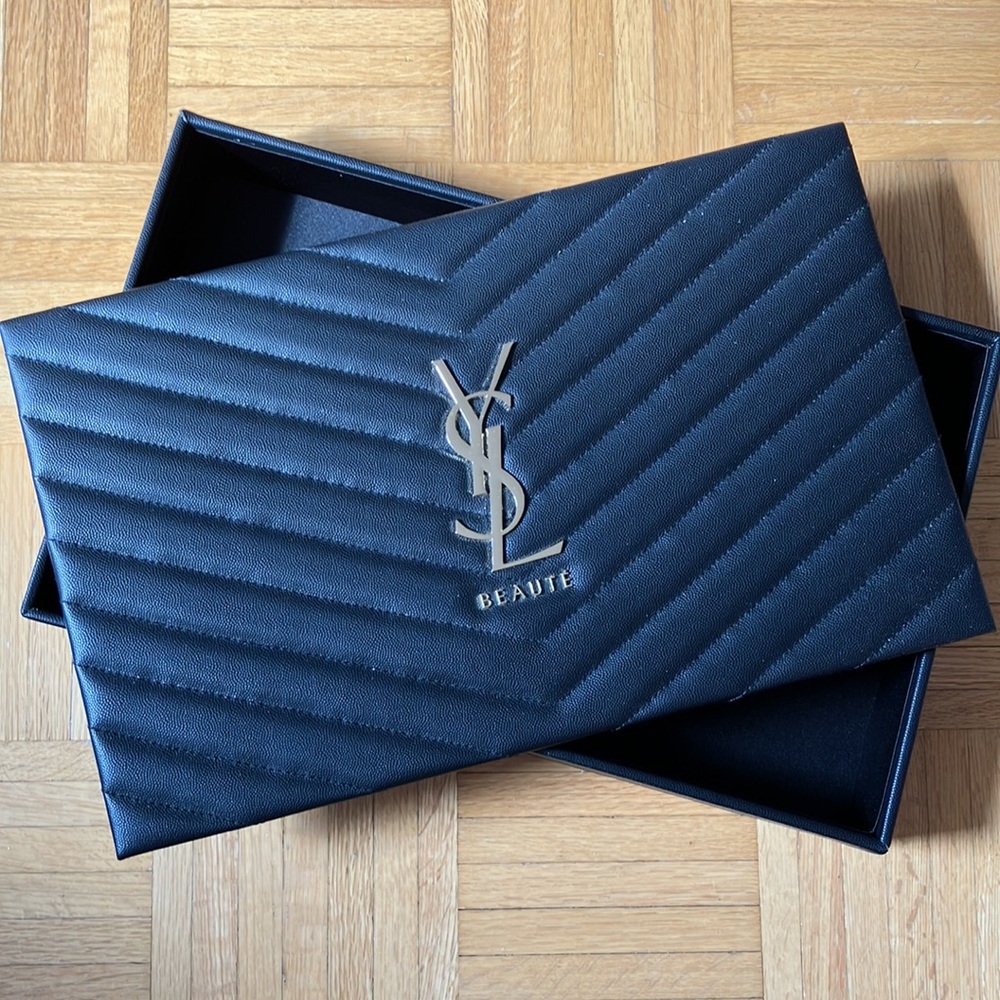 YSL Beauty faux leather makeup/jewelry/keepsake box